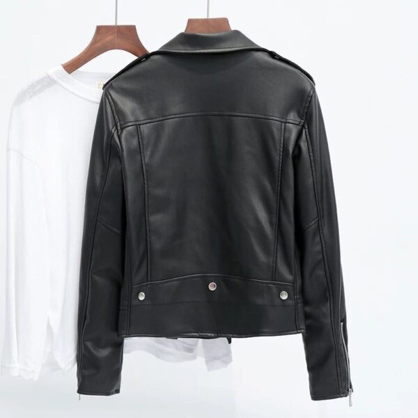 Baseball All Match Leather Jacket - Image 5