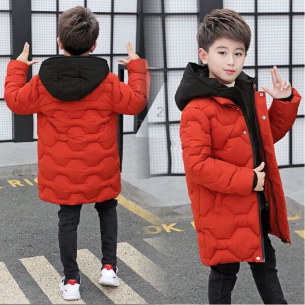Winter New Boy's Quilted Cotton Coat Warm - Image 7