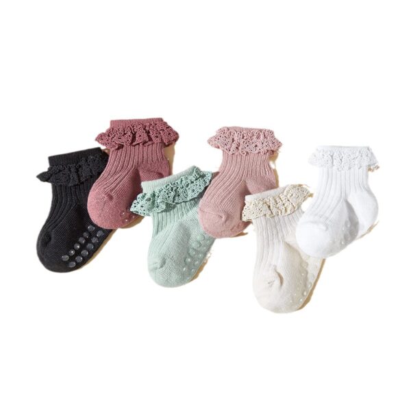 Spring And Summer 6 Pairs Baby Baby Girl Lace Socks Tube Socks - Image 2