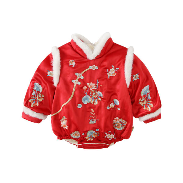 Onesie Winter Baby Triangle Rompers Baby Girl Jumpsuit - Image 3