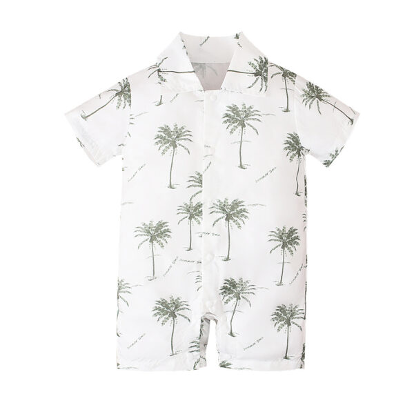 Children's European And American Summer Printed Pattern Short-sleeved Romper - Image 5