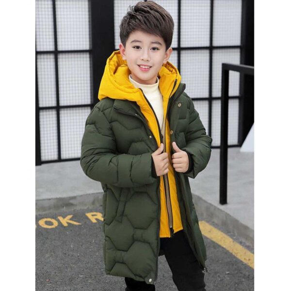 Winter New Boy's Quilted Cotton Coat Warm - Image 3