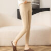 Soft Glutinous Cashmere Slim Fit Thick Flat Women's Leggings - Image 2