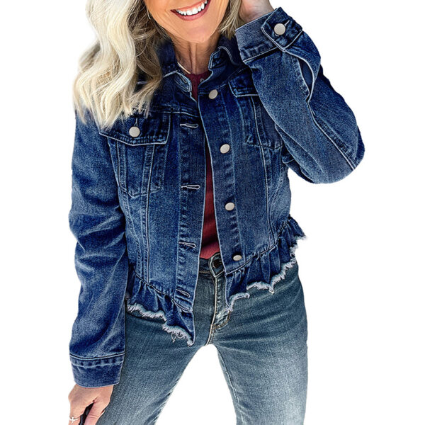 Solid Color Single Row Multi-buckle Jacket - Image 6