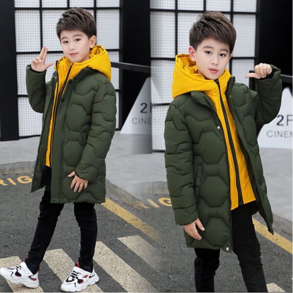 Winter New Boy's Quilted Cotton Coat Warm - Image 6