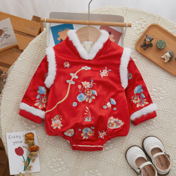Onesie Winter Baby Triangle Rompers Baby Girl Jumpsuit - Image 2