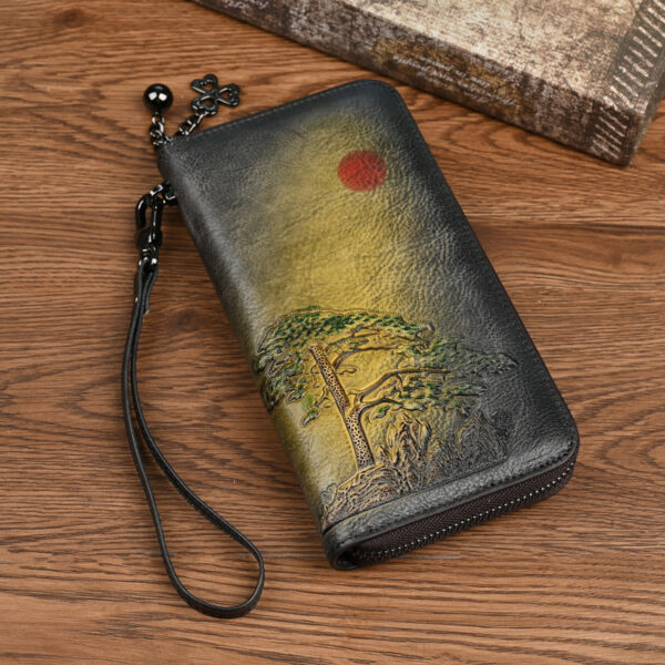 Women's Leather Wallet Long Rising Sun - Image 2
