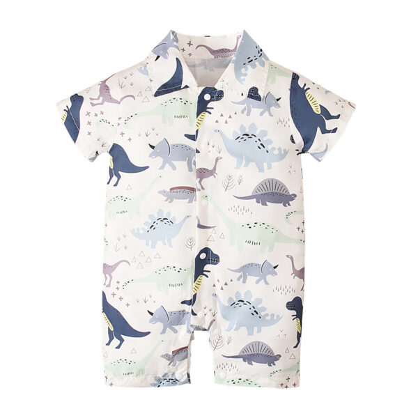 Children's European And American Summer Printed Pattern Short-sleeved Romper - Image 4