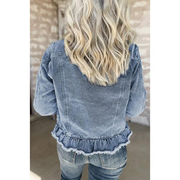 Solid Color Single Row Multi-buckle Jacket - Image 3