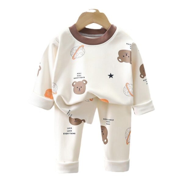 Boys And Girls Two-piece Warm Autumn And Winter Pajamas - Image 10