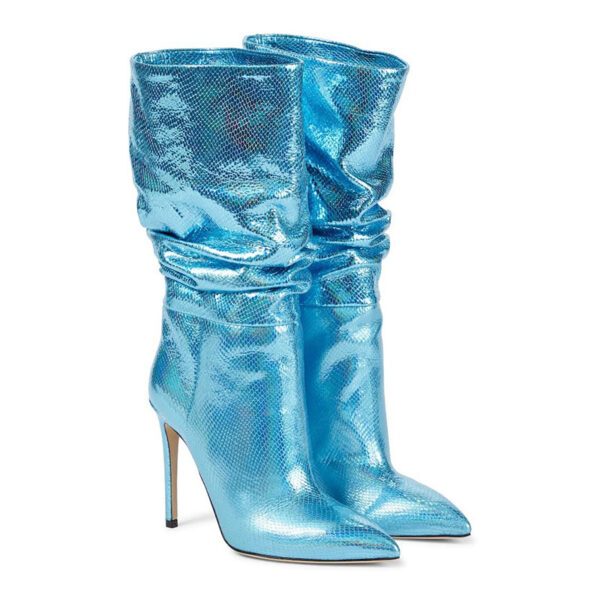 Pointed Stiletto Fashion Catwalk Plus Size Middle Boots - Image 10