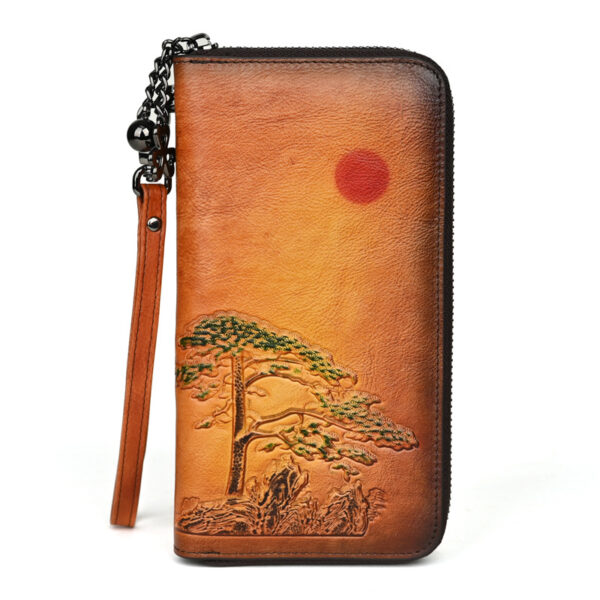 Women's Leather Wallet Long Rising Sun - Image 3