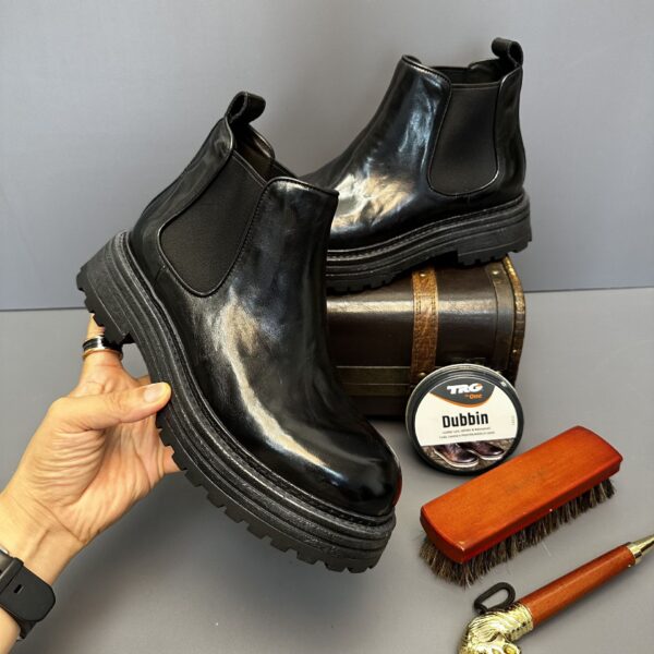Men's Genuine Leather Retro Horse Leather High-top Martin Boots - Image 6