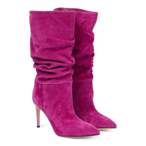 Pointed Stiletto Fashion Catwalk Plus Size Middle Boots - Image 6
