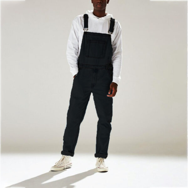 Suspender Pants Suspenders One-piece High Waist Men's Jeans - Image 7
