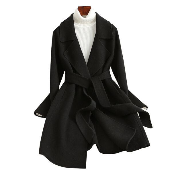 Small Reversible Cashmere Coat Women's Mid-length - Image 2