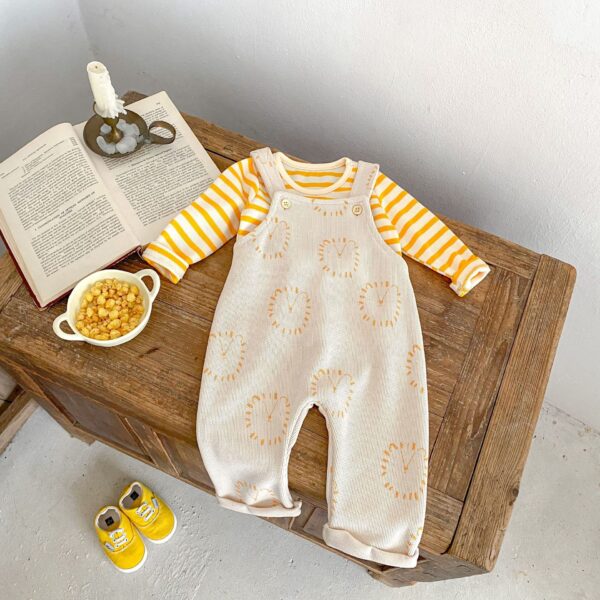 Cute Casual Baby Striped Top Two-piece Set - Image 6