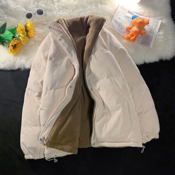Corduroy Two-sided Wear Lambswool Cotton Jacket - Image 3