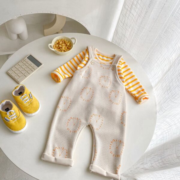 Cute Casual Baby Striped Top Two-piece Set - Image 4
