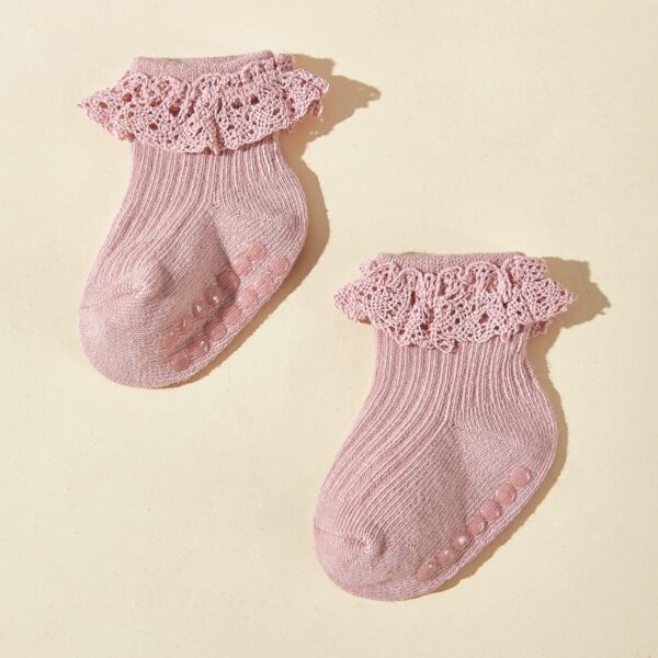 Spring And Summer 6 Pairs Baby Baby Girl Lace Socks Tube Socks - Image 3