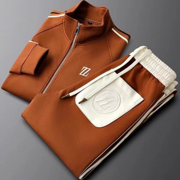 Stand Collar Casual Sports Suit Men's Sportswear - Image 4