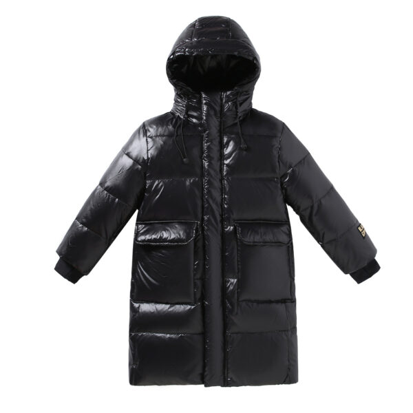 Down Jacket Boy's Long Overfashionable Knee Western Style - Image 4