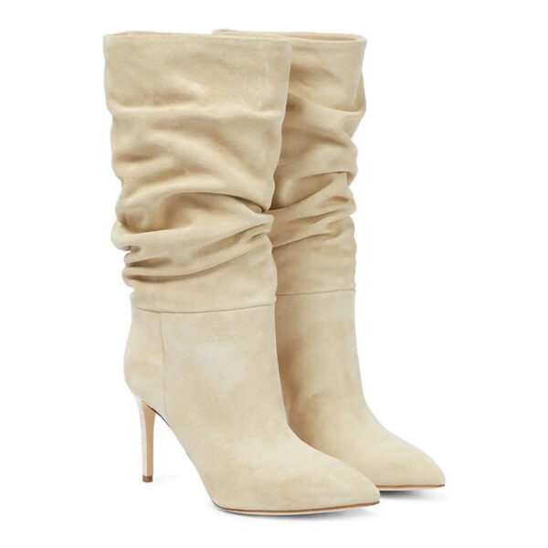 Pointed Stiletto Fashion Catwalk Plus Size Middle Boots - Image 3