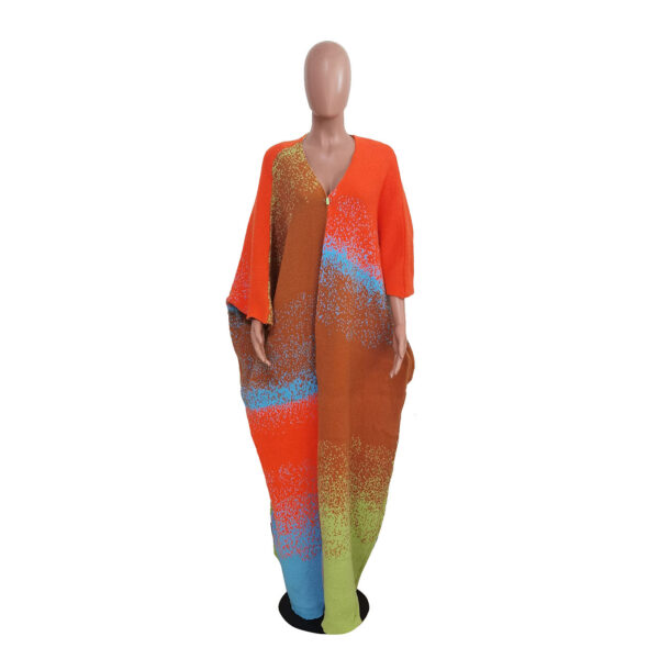 Casual Loose Knitted Long Women's Coat - Image 2