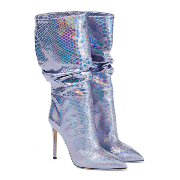 Pointed Stiletto Fashion Catwalk Plus Size Middle Boots - Image 9