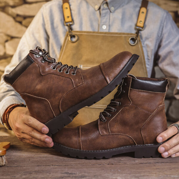 Fashion High Top Working Wear Style Boots - Image 7