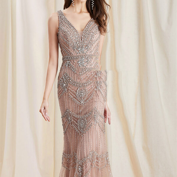 Ladies' Mermaid Dress With Shawl Is Elegant - Image 3