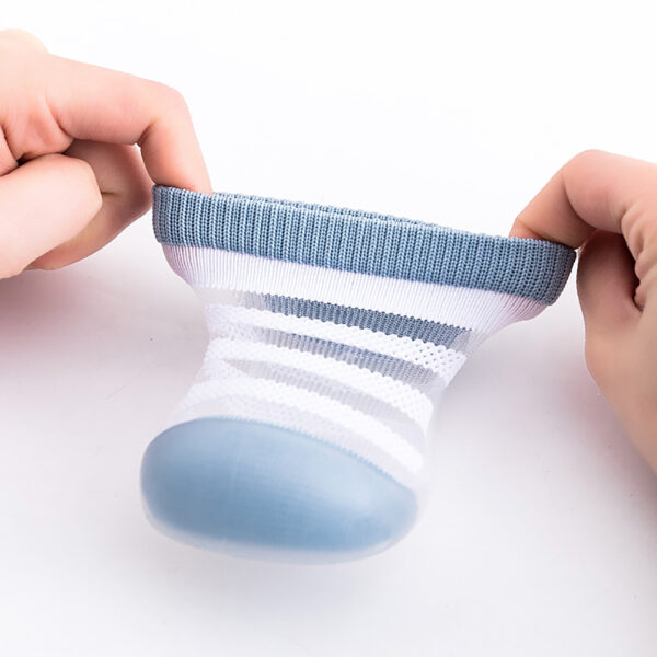 Baby Floor Socks Breathable Elastic Slip Resistance Soft Cotton Flexible Infant Insole Socks Blue 4.9in 20/21 - Image 8