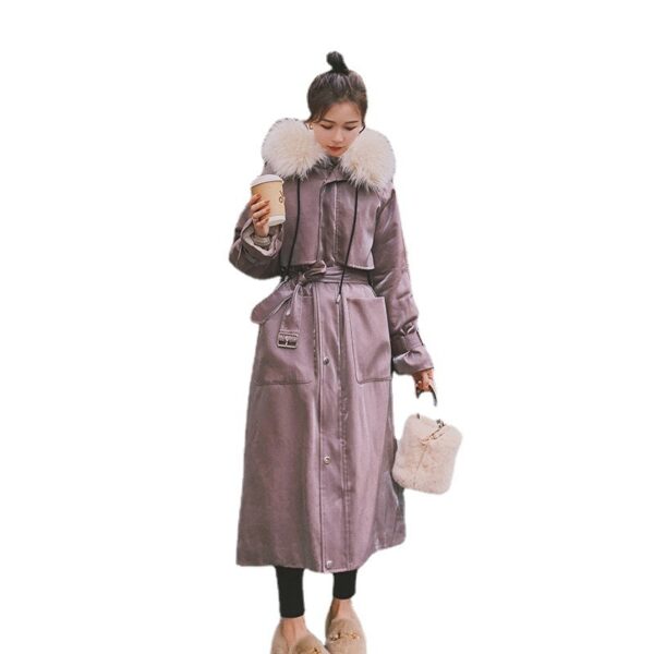 Women's Mid-length Over-the-knee Cotton-padded Jacket Overcomes - Image 3