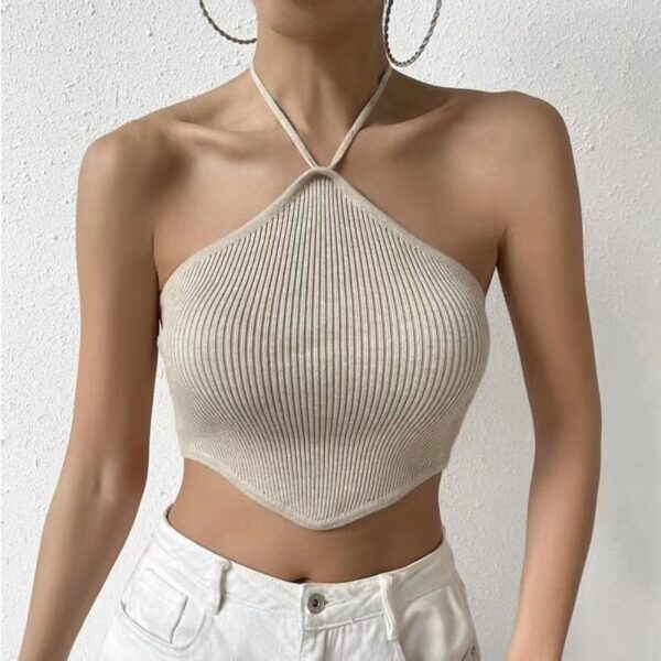 Fashion Lace-up Knitted Vest Top For Women - Image 8