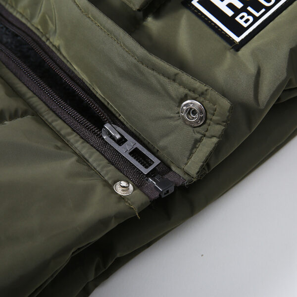 Boys Large Fur Collar Padded Warm Cotton Jacket - Image 4
