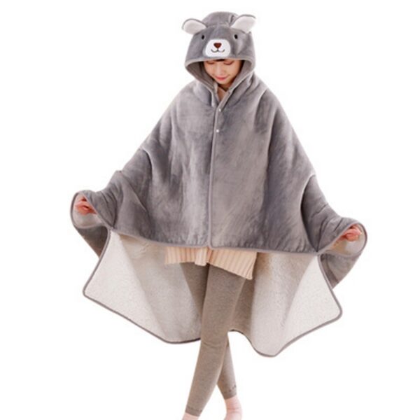 Lazy People's Cape Blanket Student Shawl Thickened - Image 3