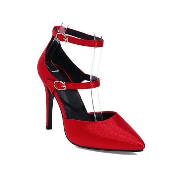 Hollow Women's Shoes Buckle Strap Stiletto Heel Pumps - Image 5