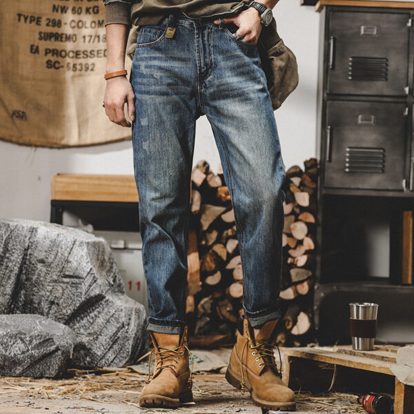 American Retro Autumn Jeans Men - Image 8