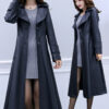 Large Size Women's Leather Coat 200 Catties Fat Mm Slim Long Windbreaker - Image 5