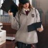 Retro Hooded Double Zipper Knitted Cardigan