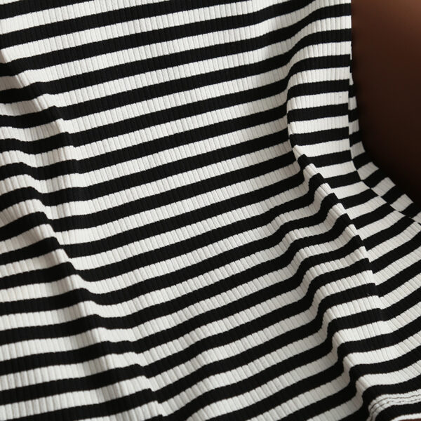 Round Neck Striped Vest Tight Women's Thread Stretch Spaghetti Straps Sleeveless Top - Image 4