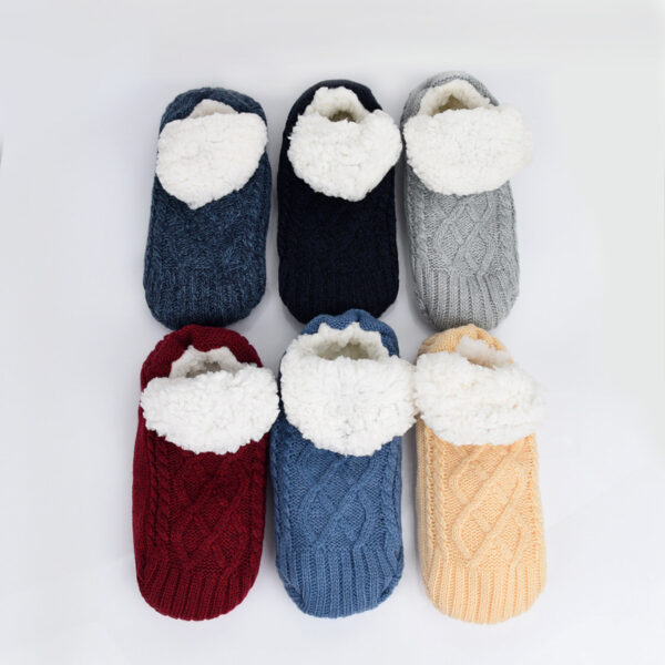 In Winter Add Fleece And Thicken Warm Slippers And Socks - Image 6