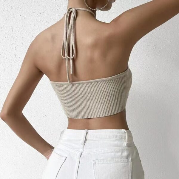 Fashion Lace-up Knitted Vest Top For Women - Image 6