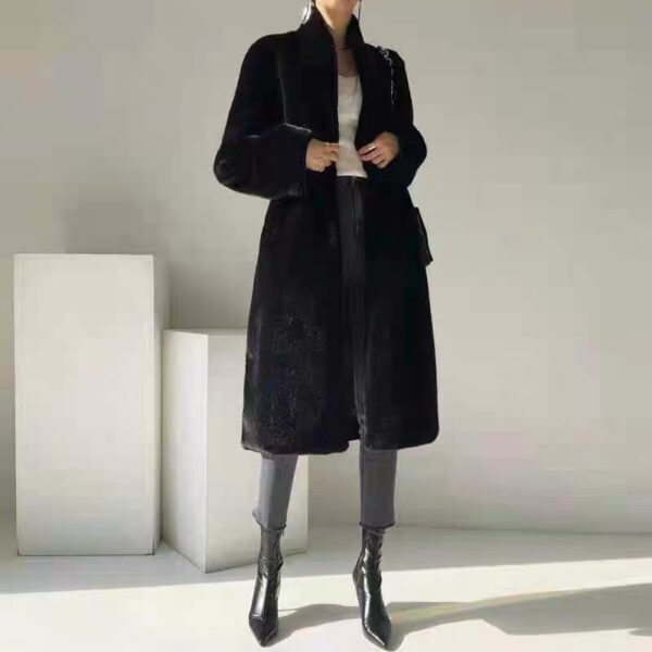 Marten Overcoats Mid-length Women's Stand Collar Plush Coat - Image 4