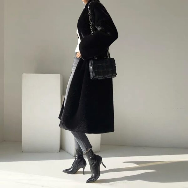 Marten Overcoats Mid-length Women's Stand Collar Plush Coat - Image 2