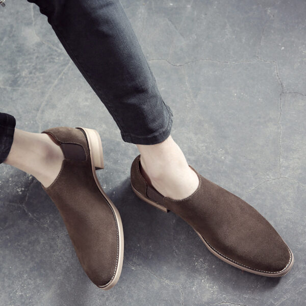 Korean Style Pointed Casual Shoes British Style Retro Suede - Image 3