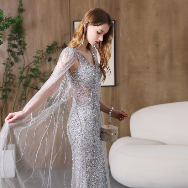 Evening Dress Banquet Slimming Fishtail Host Evening Dress - Image 6