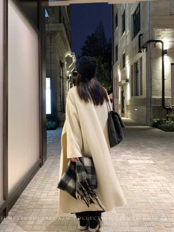 Retro Wool Overcoat Women's Fashion - Image 5