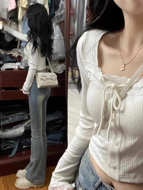 Women's Lace Slim-fit Base Ride Top - Image 2