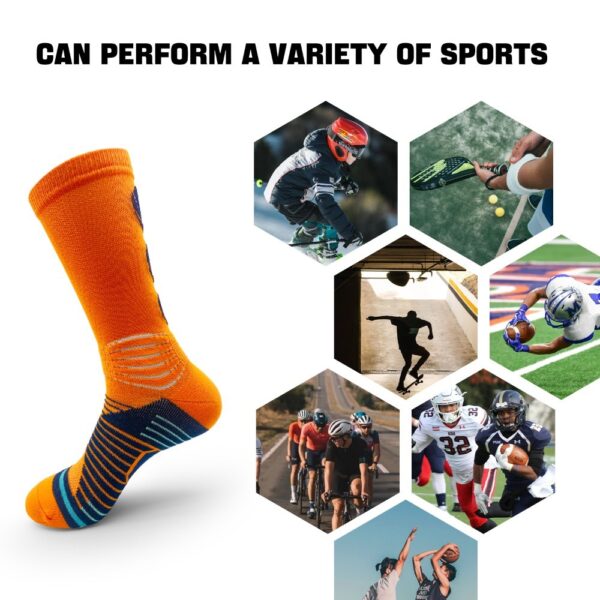6 Pairs Of Sports Running Calf Socks - Image 9